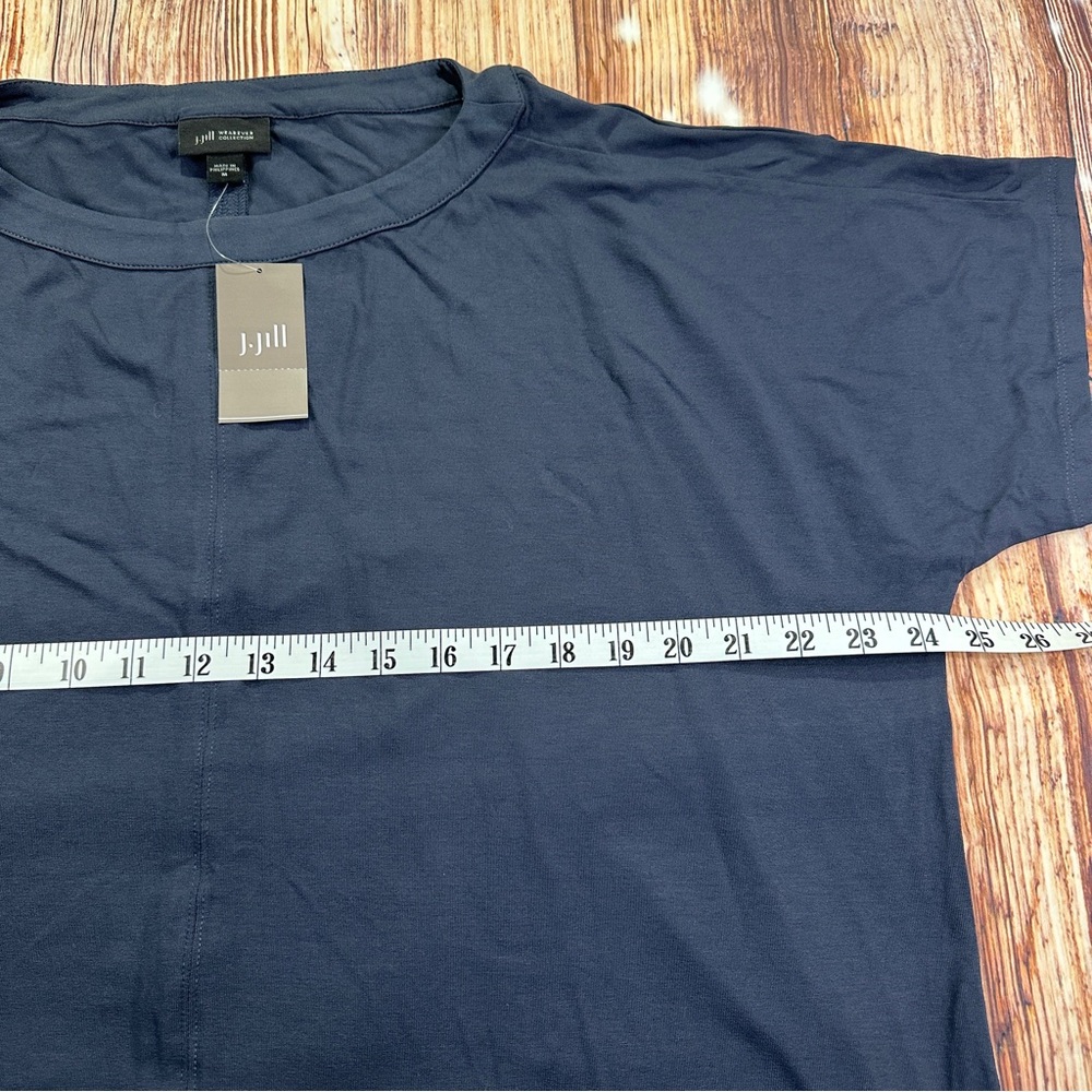 NWT J. Jill Wearever Collection Carbón Short Sleeve Women’s T-Shirt  Size Médium - Picture 7 of 12